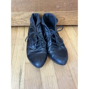 Women’s Mix No.6 Black Lace Up Faux Leather Ankle Booties Size 8